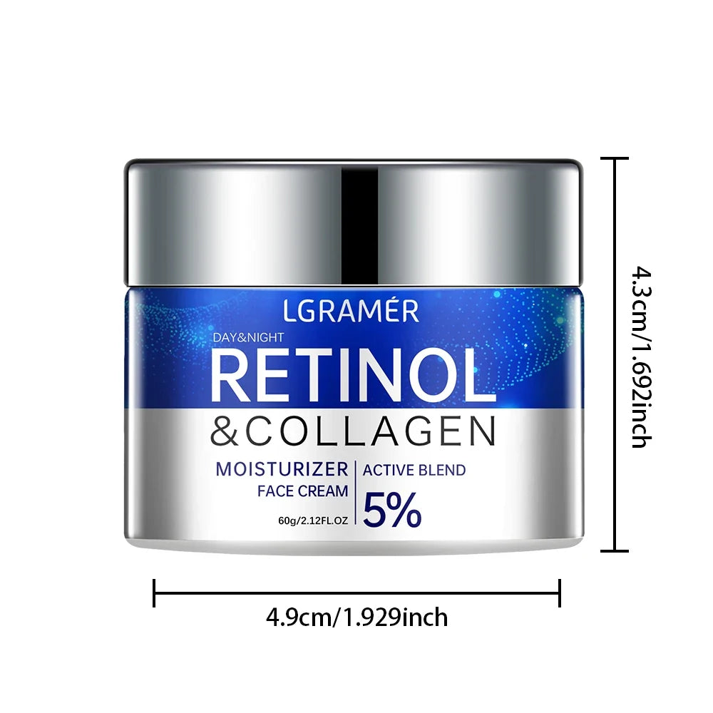 Crema de retinol para eliminar arrugas, antienvejecimiento, reafirmante, efecto lifting, atenúa líneas de expresión, blanqueadora, hidratante, iluminadora, cuidado de la piel, cosmético