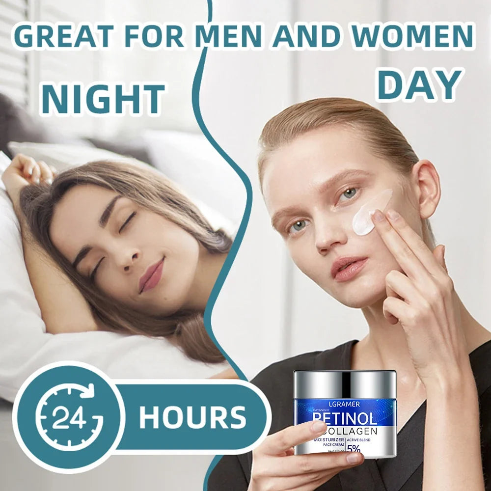 Crema de retinol para eliminar arrugas, antienvejecimiento, reafirmante, efecto lifting, atenúa líneas de expresión, blanqueadora, hidratante, iluminadora, cuidado de la piel, cosmético