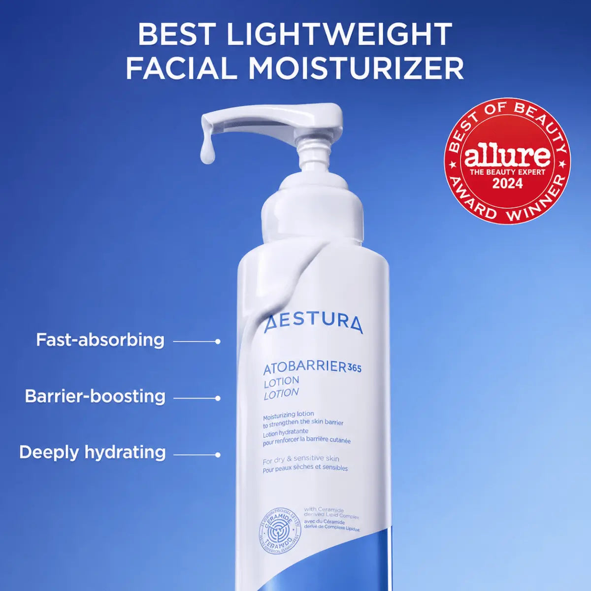Loción hidratante facial ligera AESTURA ATOBARRIER365