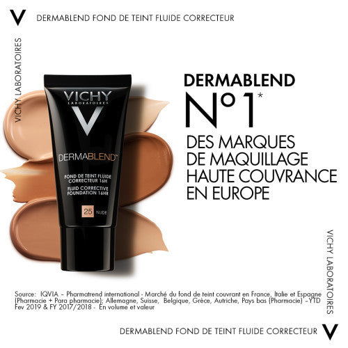 Base de maquillaje fluida correctora Vichy Dermablend tono 20